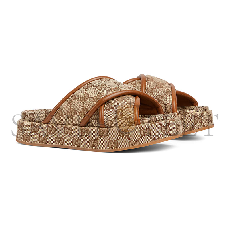 GUCCI WOMEN'S GG PLATFORM SANDAL 816798 GUCCI WOMEN'S GG PLATFORM SANDAL 816798